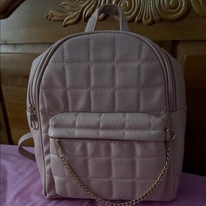 Elegant Pink Quilted Backpack